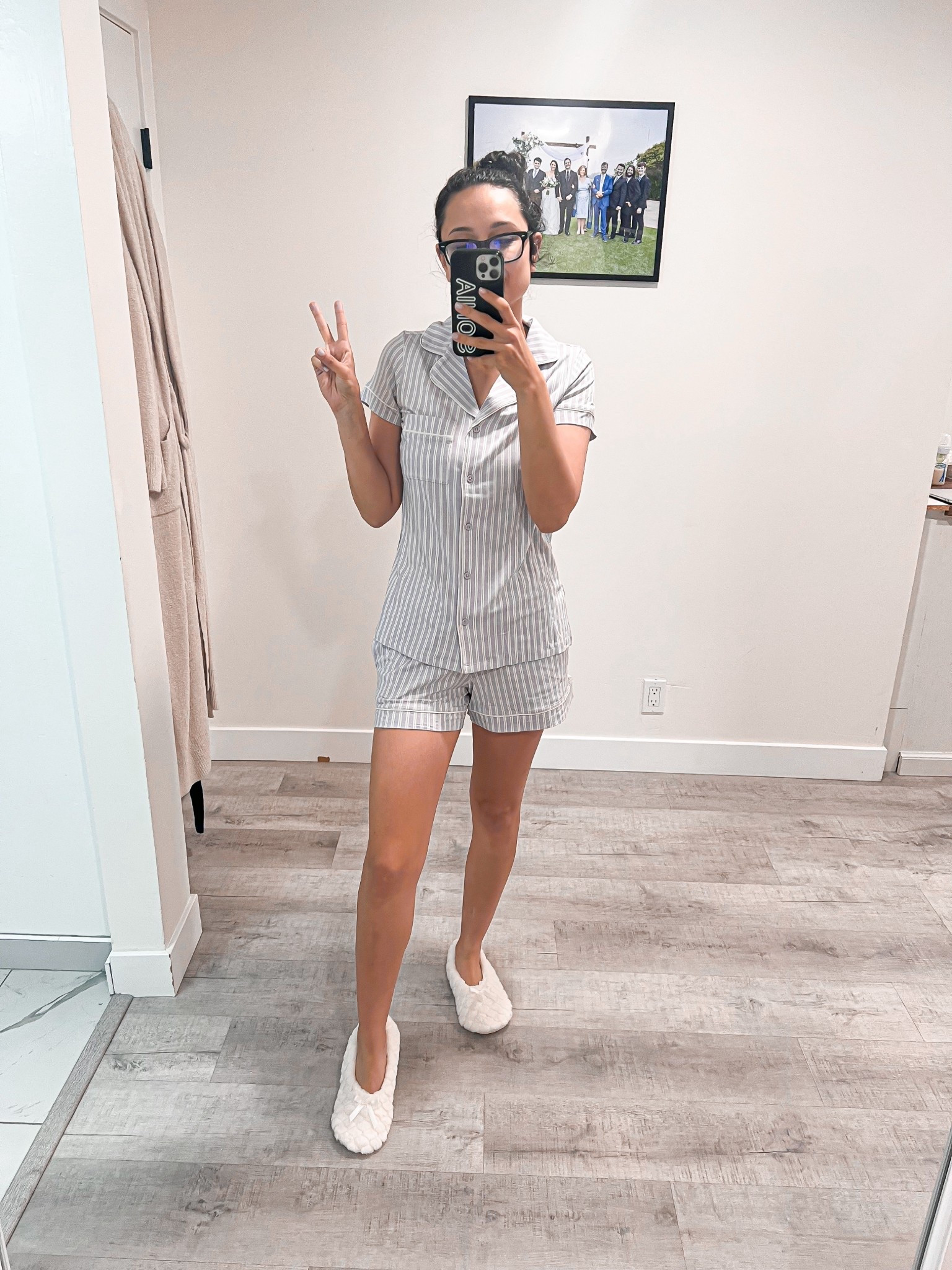 Lavender striped pajamas  

#LTKdayinmylife #LTKootd #LTKgrwm