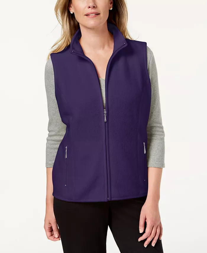 Karen Scott Zeroproof Fleece Vest, Created for Macy's - Macy's | Macys (US)