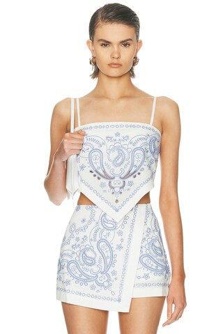 Embroidered Linen Top | FWRD 