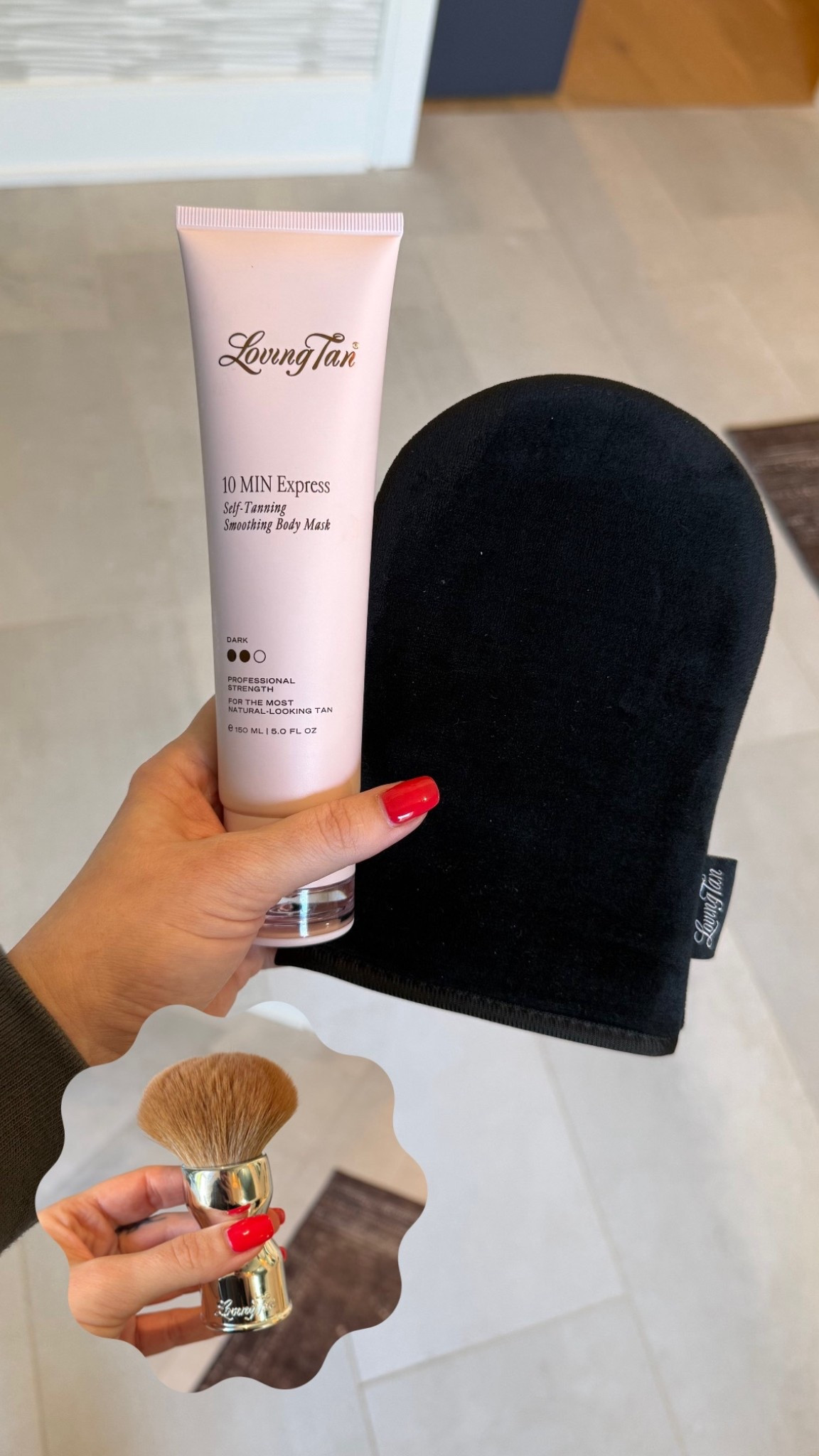 This new @Loving Tan US 10 minute tan is awesome! Use “TIA” for a free tanning mit! $15 value. I use the blending brush for my hands, feet, face and neck. 

#LTKselfcare #LTKBeauty #LTKgrwm