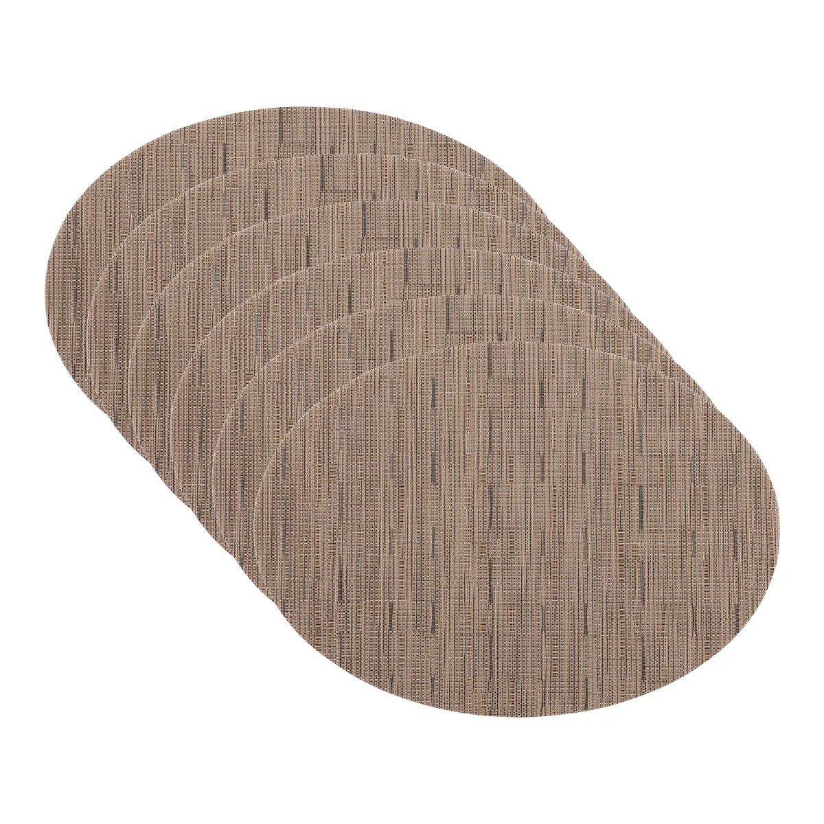 REGALWOVEN Oval Kitchen Dining Table Decor Wipeable Placemats 6 Pcs Light Brown | Target