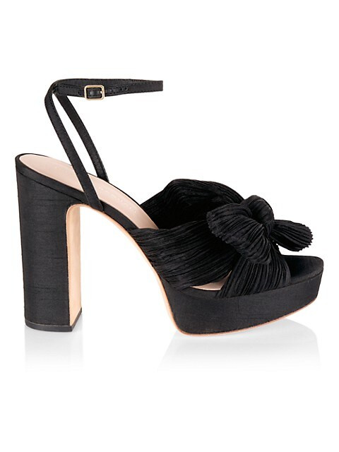 Loeffler Randall Natalia Pleated Bow Platform Sandals | Saks Fifth Avenue