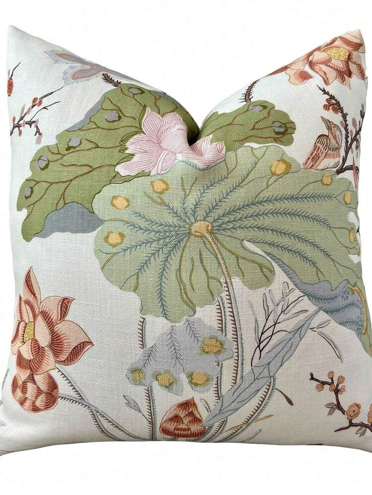 L-Ee Jofa Luzon Pillow In Apricot. Linen Pillows Aqua Green, Designer Exotic Bird Pillows Luxury Botanical Pillow, AccenT- Cushion Covers.JPG Pillowcase Suitable For Decorating S1ofas, Beds, Living Rooms, Bedrooms C1Ars, Car | SHEIN