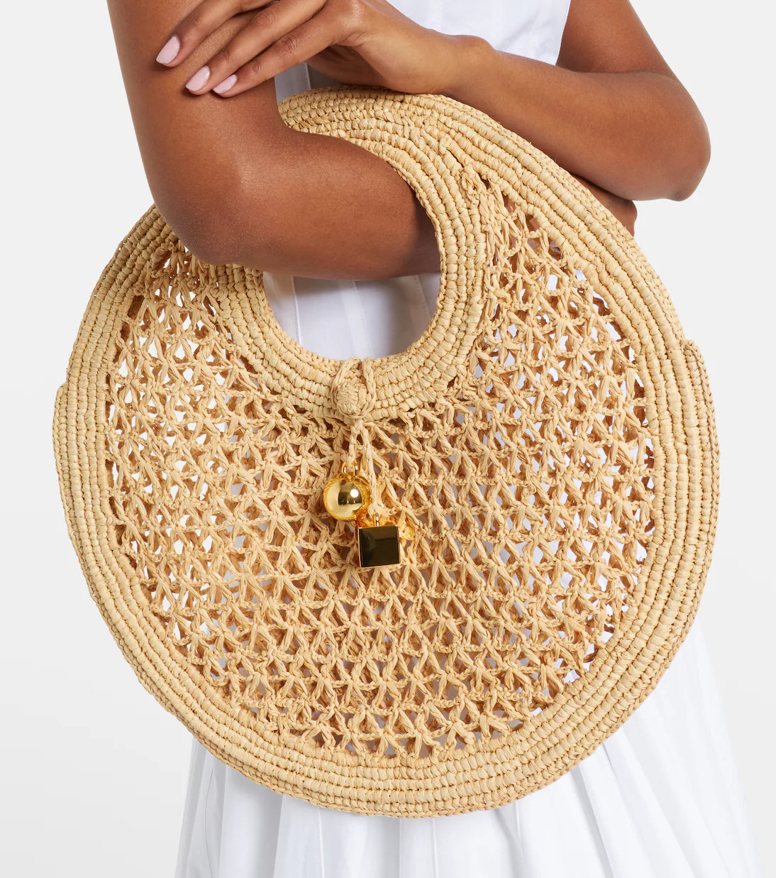 Spiaggia Small raffia basket bag | Mytheresa (US/CA)
