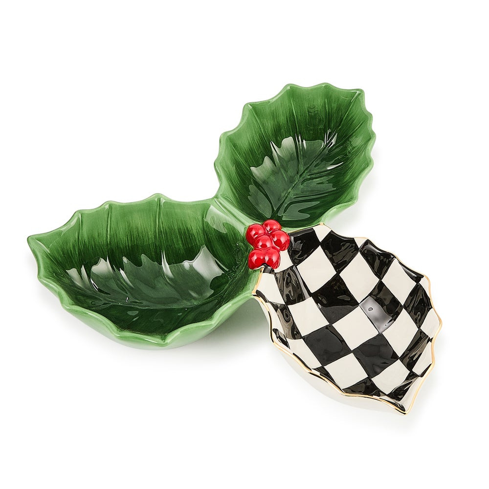 Holly Leaf Ceramic Candy Dish | MacKenzie-Childs