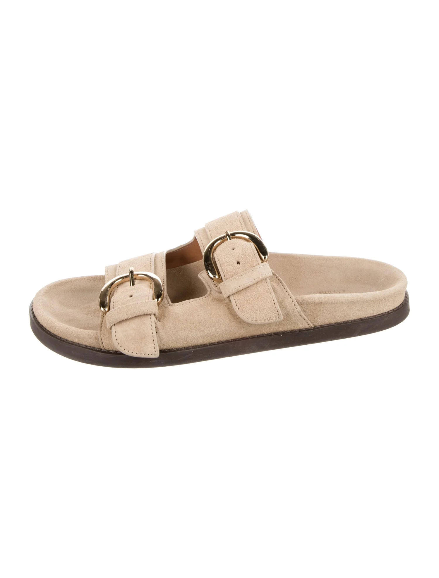 Sézane Suede Slides - Neutrals Sandals, Shoes - WSEZA54946 | The RealReal | The RealReal