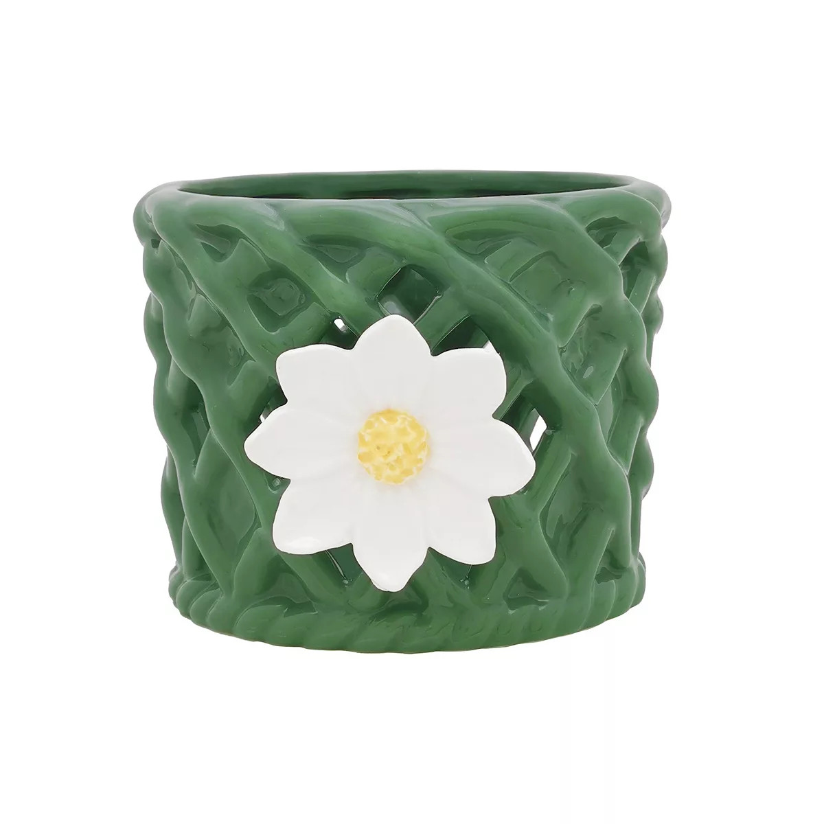 Sonoma Goods For Life® Ceramic Flower Basket Candle Sleeve | Kohl's