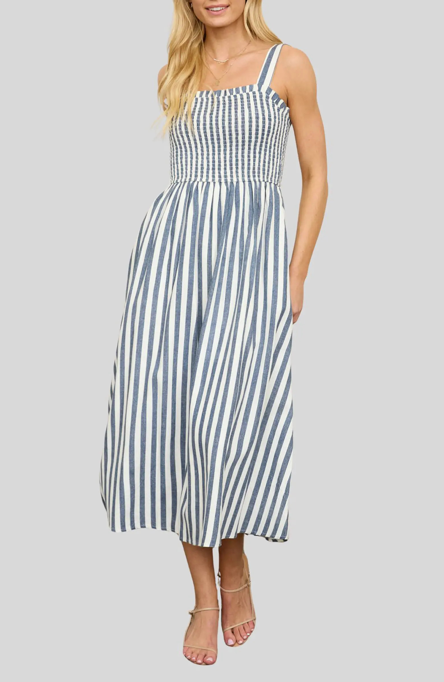 AUGUST SKY Stripe Sundress | Nordstromrack | Nordstrom Rack
