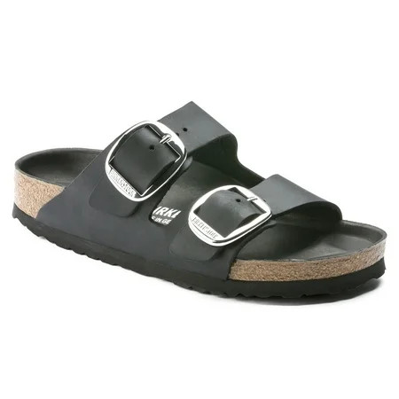 Birkenstock Arizona Big Buckle Oiled Leather Sandals - Black Regular | Walmart (US)