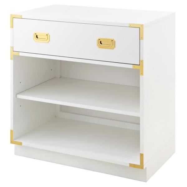 Home Decorators Collection Chatham 1-Drawer White Nightstand-9966200410 - The Home Depot | Home Depot