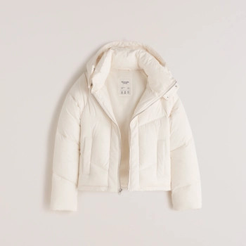 Hooded Mini Puffer Coat | Abercrombie & Fitch (US)