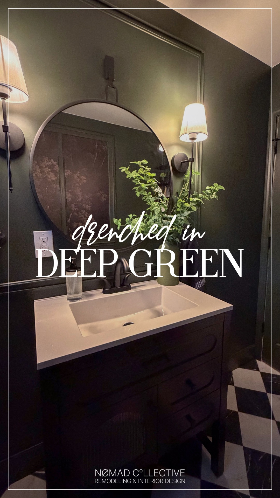 Today’s mood: dark green and dramatic. Stepping into this bathroom feels like entering another world. The color-drenched walls set the tone, while layers of texture, pattern, and curated hardware add depth and character.

#LTKHome