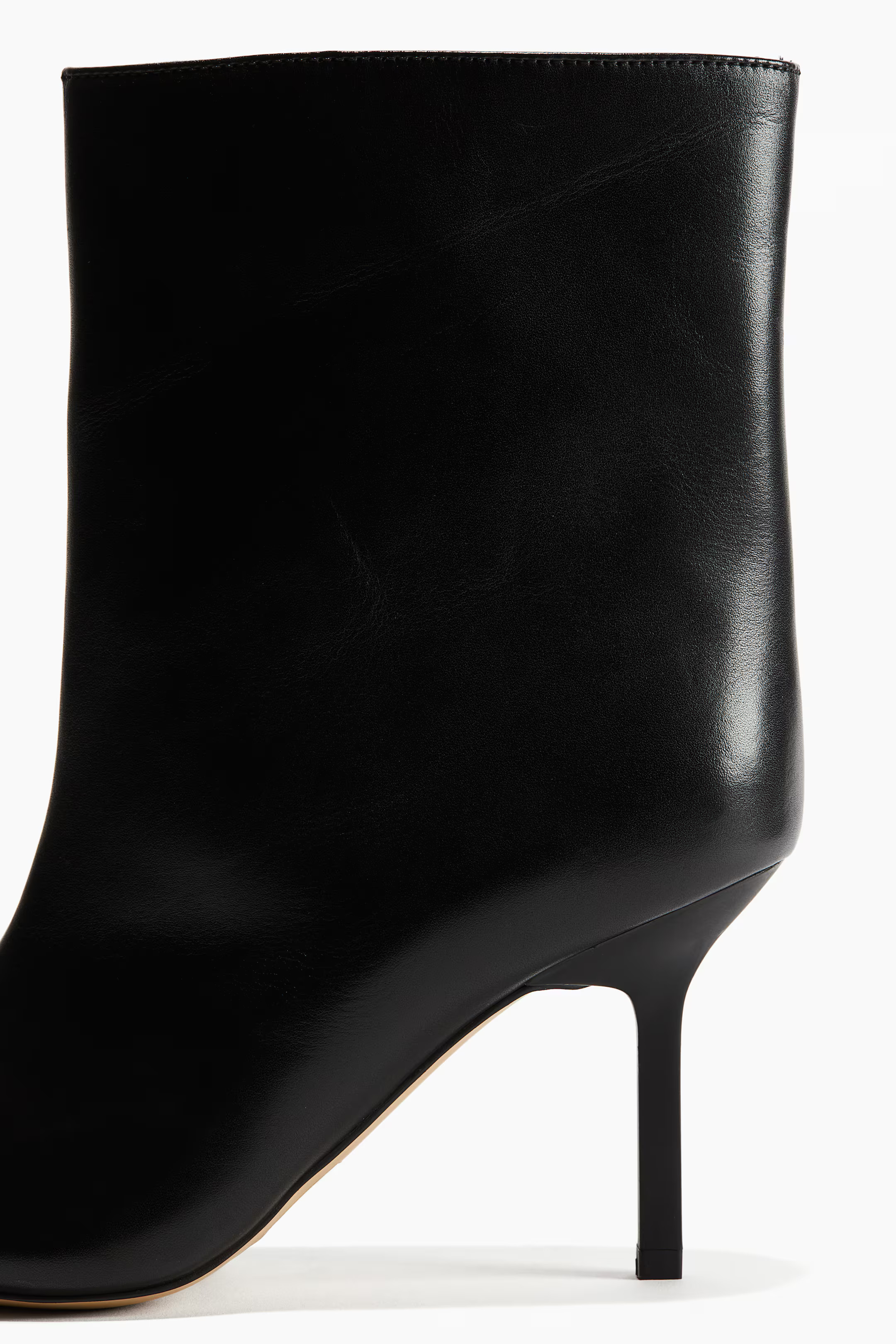 Pointed leather boots - Black - Ladies | H&M GB | H&M (UK, MY, IN, SG, PH, TW, HK)