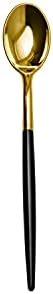 Trendables 120 Pack Two Toned Heavy Duty Plastic Silverware Spoons - Stunning Dual Colored Black ... | Amazon (US)