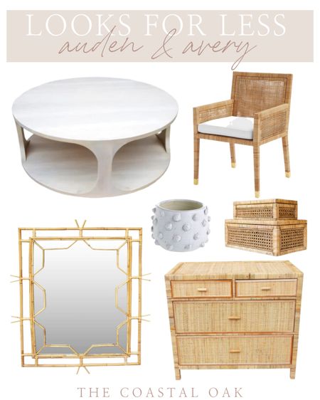 Designer looks for less from Charleston based Auden & Avery-in love with their wicker and rattan furniture

Serena and lily look for less beach house cottage cane rattan wicker coffee table dresser 

#LTKhome #LTKsalealert #LTKstyletip