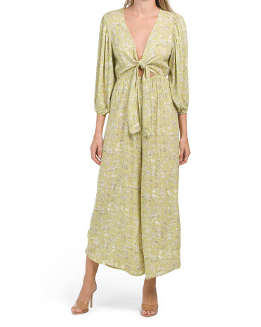 Front Knot Printed Jumpsuit | Marshalls