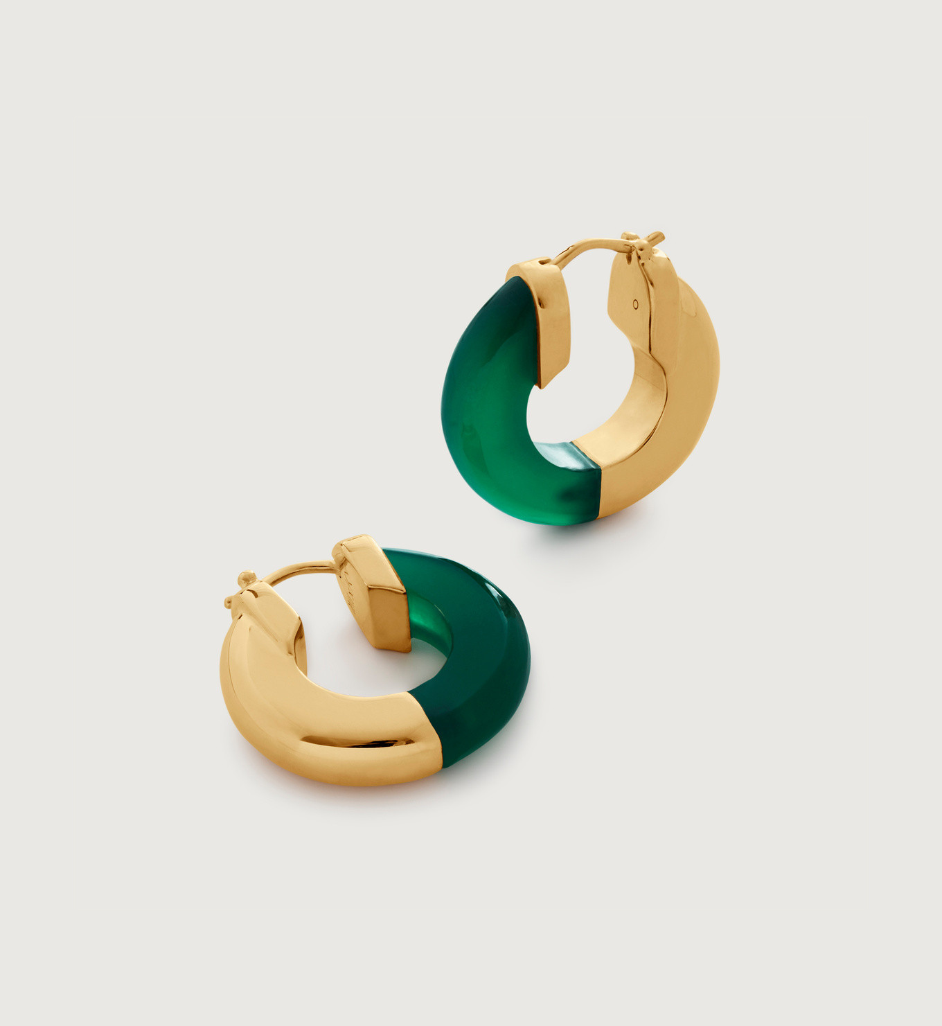 Kate Young Gemstone Small Hoop Earrings | Monica Vinader (Global)