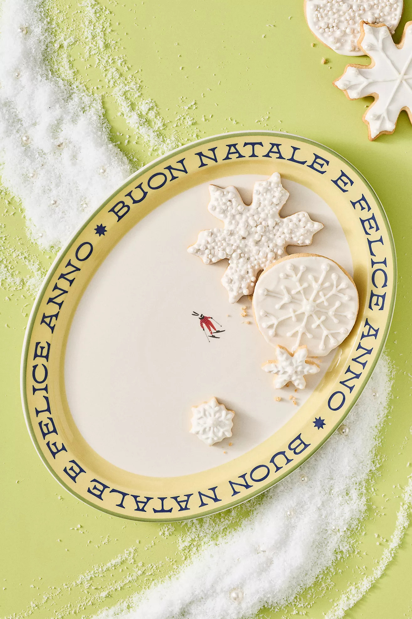 Après Ski Handpainted Stoneware Platter | Anthropologie (US)