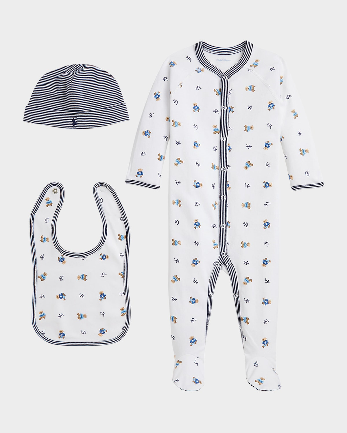 Boy & apos;s 3-Piece Polo Bear Gift Set, Size Newborn-9M | Neiman Marcus