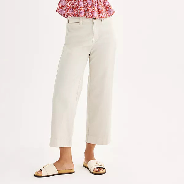 Women's Sonoma Goods For Life® Wide Leg Crop Pants | Kohl's