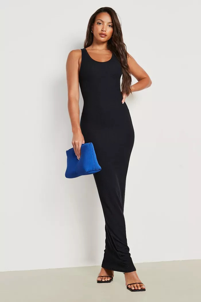 Tall Ripple Rib Maxi Dress | Boohoo.com (US & CA)