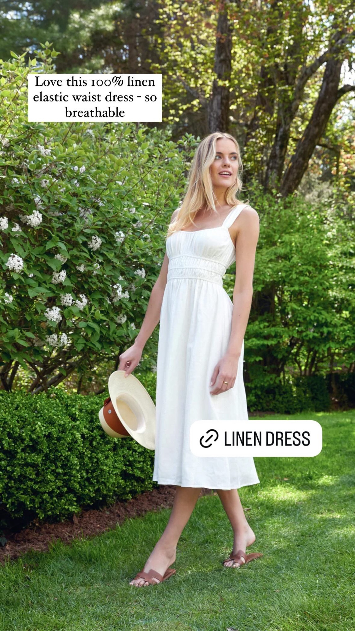 Linen summer dress, white midi dress, summer outfit, Everyone Loves The Weekend. Use code LTK15 for 15% off. #everyonelovestheweekend 

#LTKSeasonal #LTKSaleAlert #LTKSummerSales