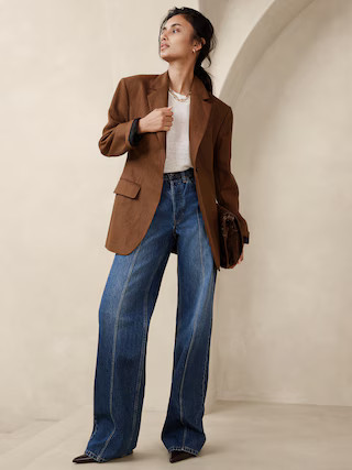 Isola Hourglass Linen Blazer | Banana Republic (US)