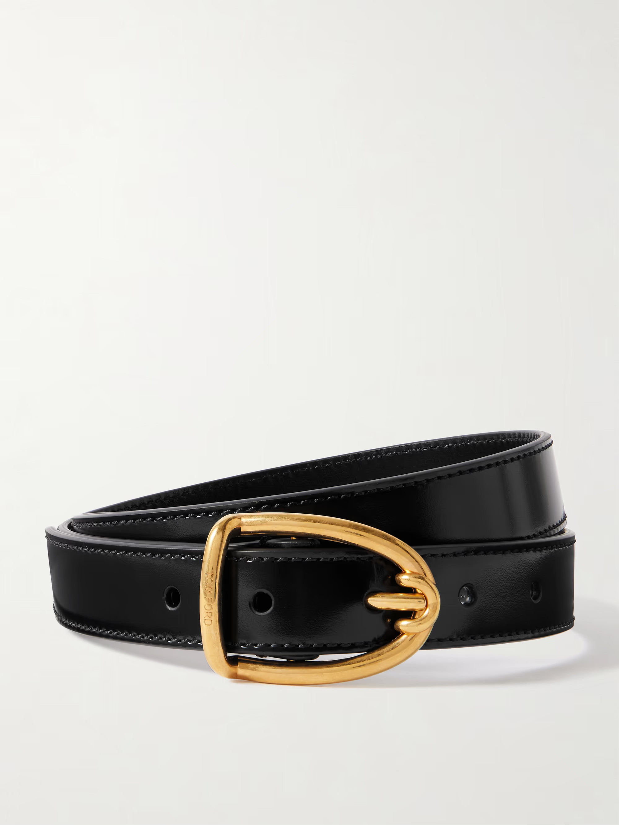 Glossed-leather belt | NET-A-PORTER (UK & EU)