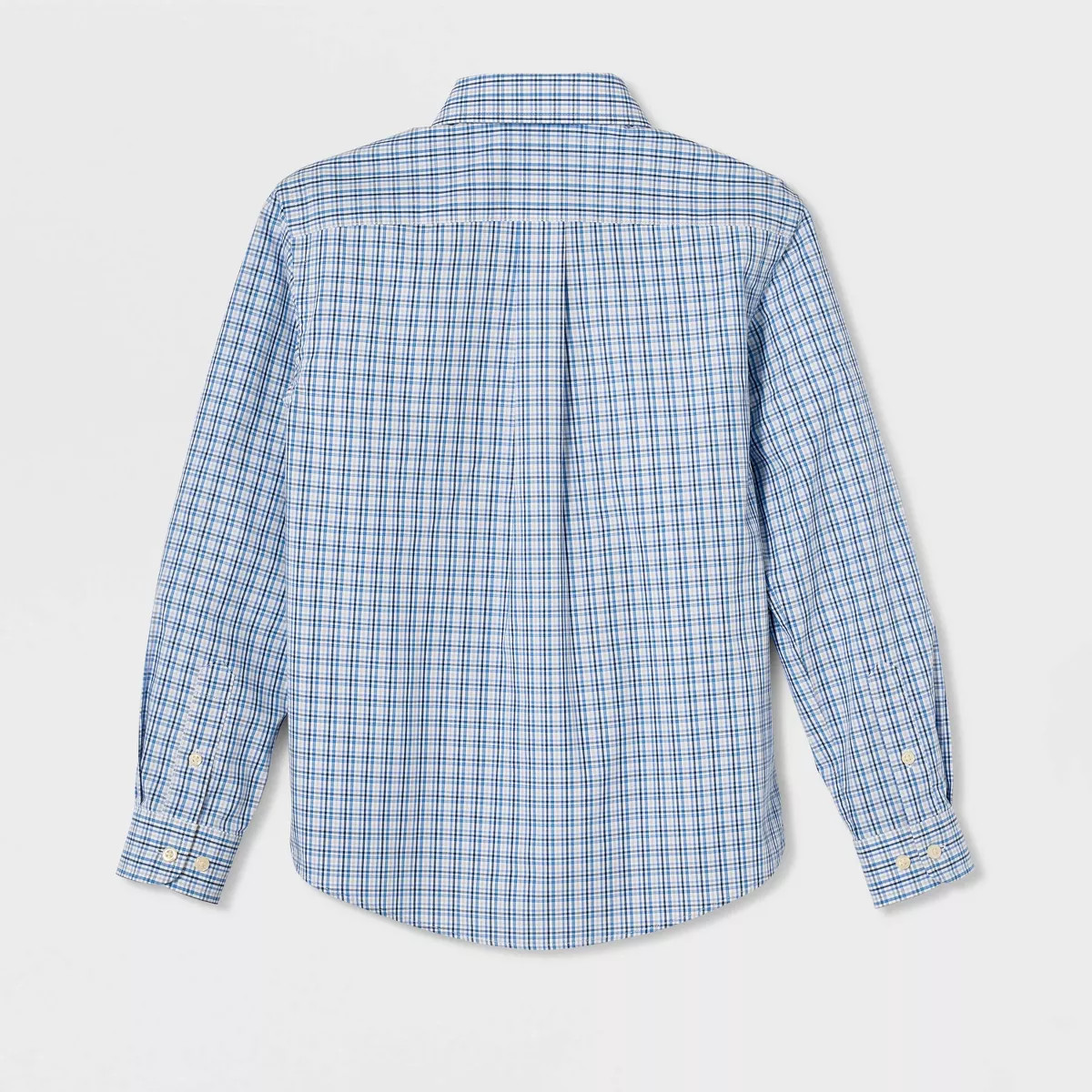 Boys' Long Sleeve Plaid Button-Down Dress Shirt - Cat & Jack™ Blue XS | Target