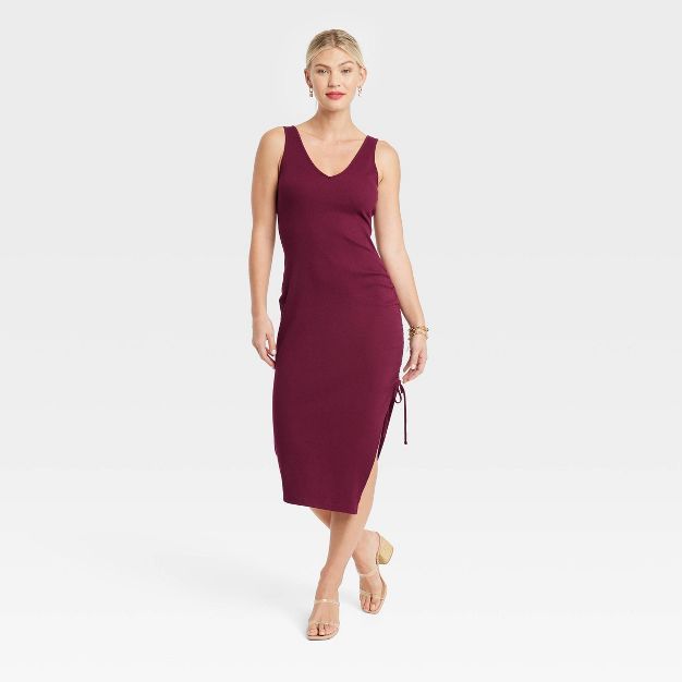 Women's Sleeveless Ruched Knit Dress - A New Day™ | Target