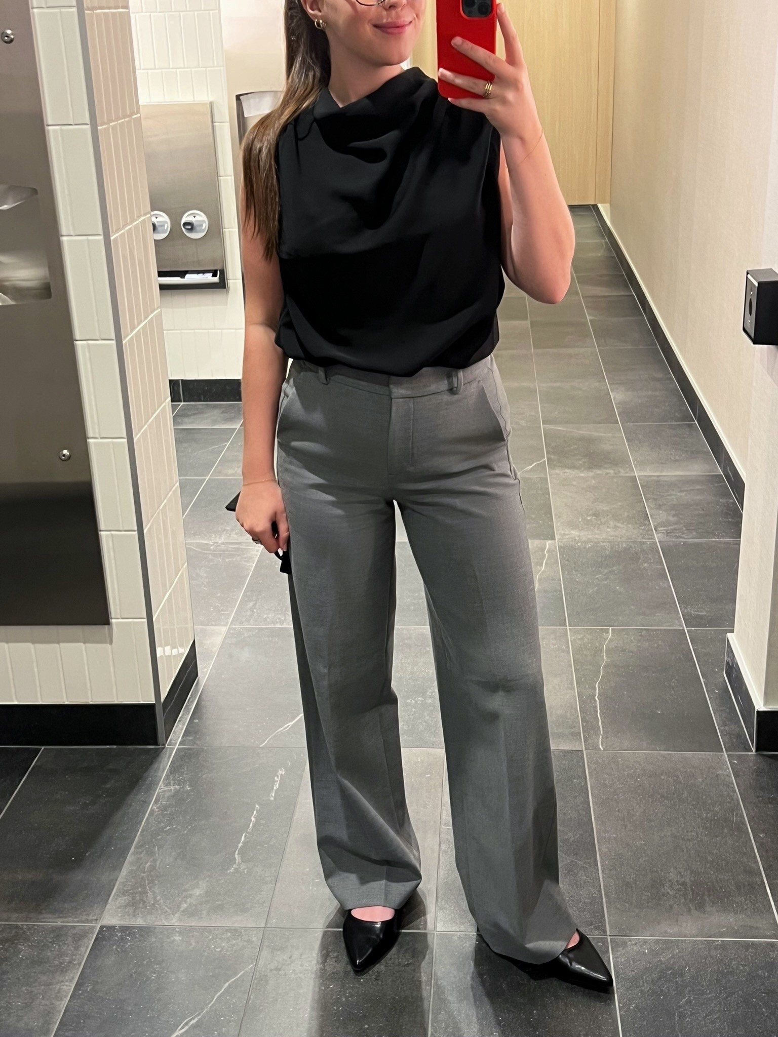 Another work outfit recently - been loving the black top gray bottom vibes I guess! 

#LTKFindsUnder100 #LTKWorkwear #LTKShoeCrush