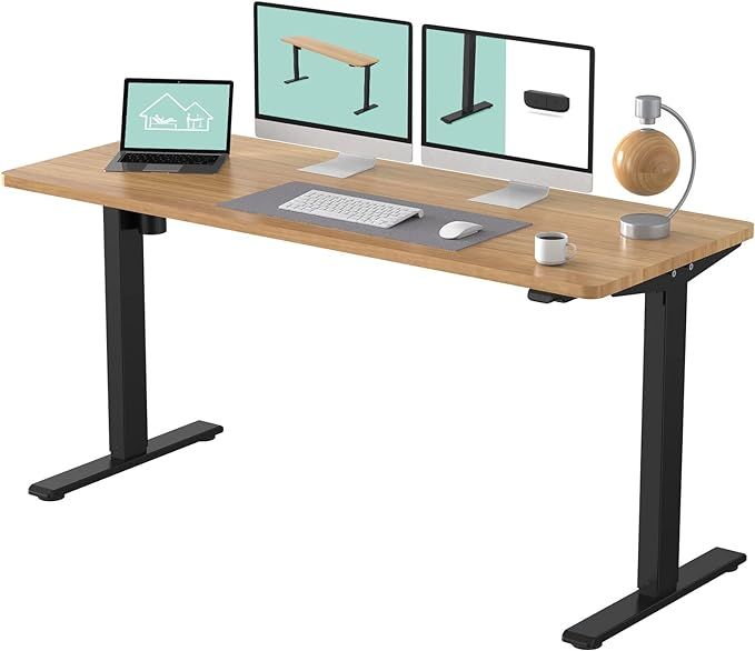 FLEXISPOT Height Adjustable Desk, Electric Sit Stand Desk Home Office Table Standing Desk (60x24 ... | Amazon (US)