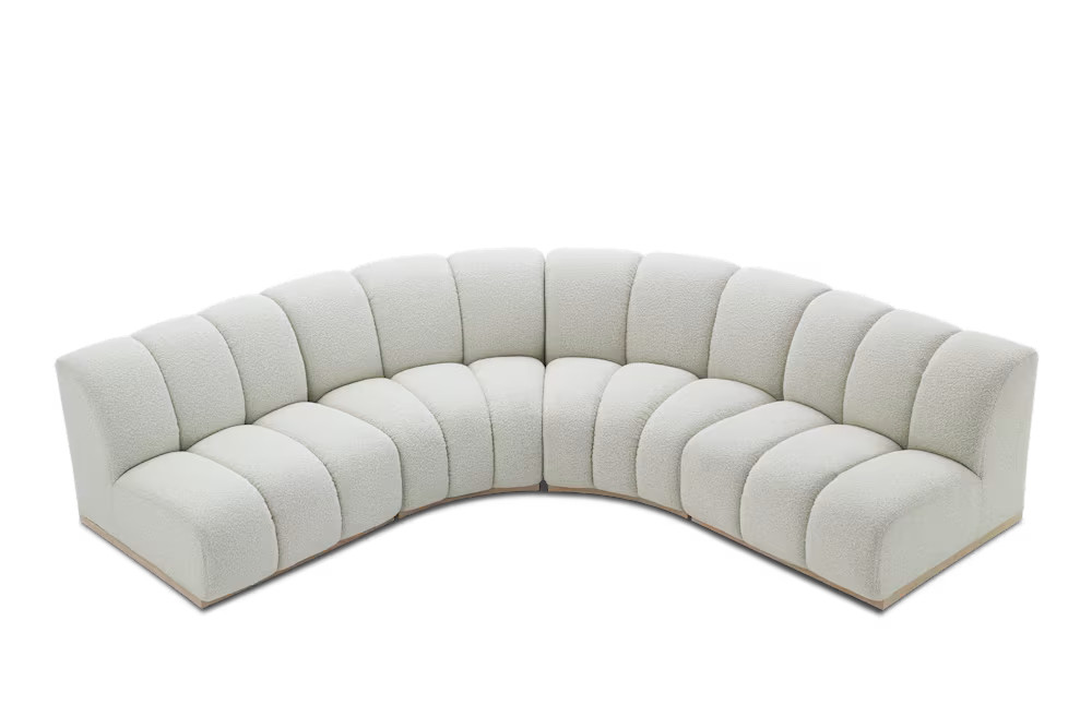 Marlow Performance Bouclé L-Shape Sectional Sofa | Castlery US | Castlery US