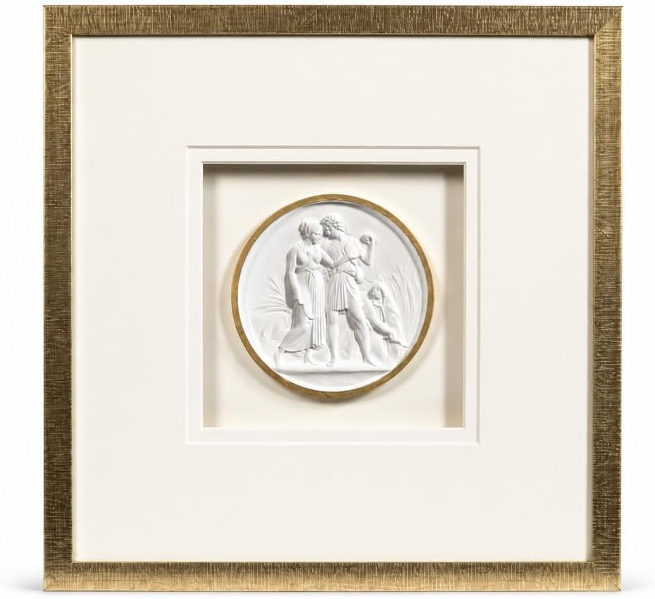 Relief Metal Wall Decor For Bedroom,Vintage Bathroom Wall Art Sculptures With Framed,Gold Intaglio Anthropology Home Decor Aesthetic,Chic Cottage Core Decor For House Entry Way Gallery Dining Room | Amazon (US)