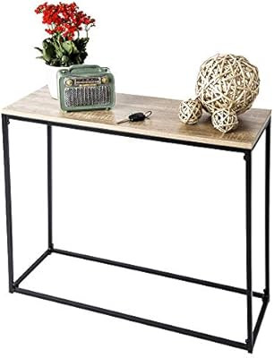 C-Hopetree Console Narrow Entry Table for Entryway Hallway Sofa - Black Metal | Amazon (US)