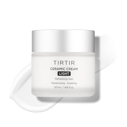 TIRTIR Ceramic Cream Light | Deep moisturizer for Glass Skin, Polyglutamic acid, Centella Asiatica Extract, Skin barrier, Lightweight, Mild, Nature derived ingredients, Dry skin, Korean skincare | Amazon (US)