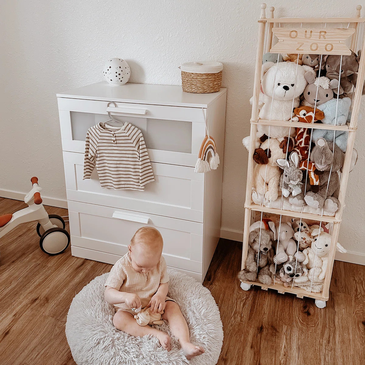 Standing Stuffed Animal Storage Organizer - Wood Stuffed Animal Zoo Storage,Stuffed Animal Holder... | Wayfair North America