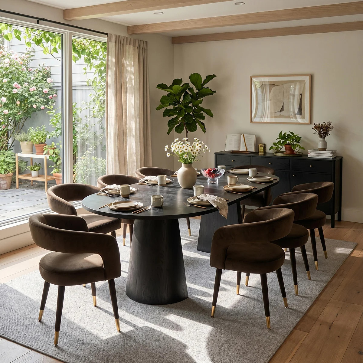 If your dining room needs a little fall update, this Wayfair dining set is such a good find 🤎 I love how the natural wood finish adds warmth while still keeping the space clean and bright. Perfect for cozy dinners, weekend brunch, and holiday hosting. #WayfairSale #FallDiningRoom #DiningRoomDecor #FallHosting #FurnitureFinds #WayfairHome 

 #LTKSeasonal #LTKHome #LTKSaleAlert