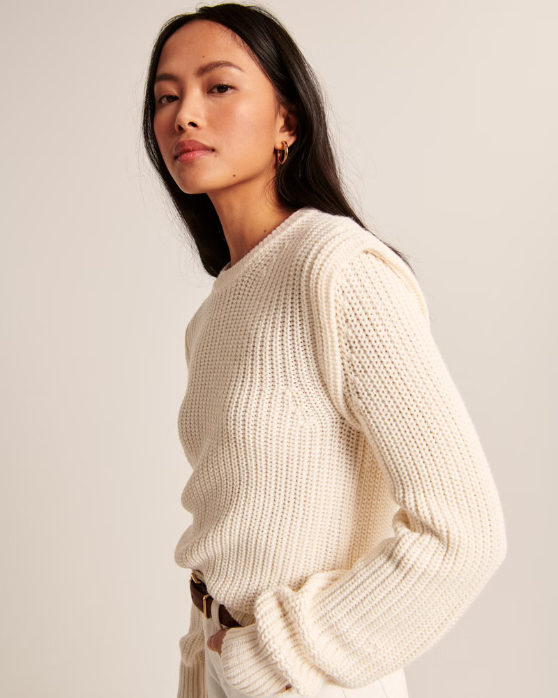 Strong Shoulder Crew Sweater | Abercrombie & Fitch (US)