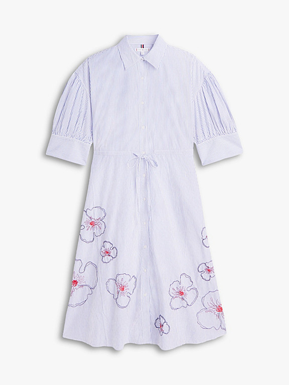Embroidery Poplin Midi Shirt Dress | Tommy Hilfiger UK