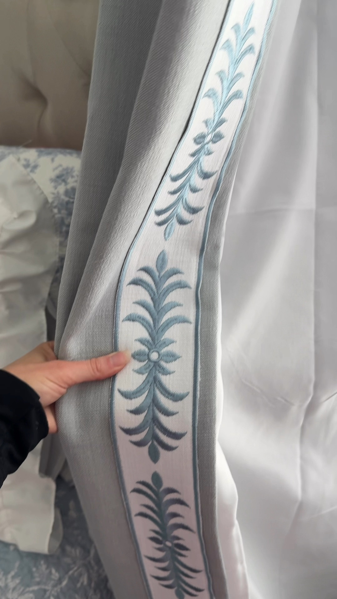 The most gorgeous drapery from @TwoPages 🩵✨ Use code LTK18 for a discount. Details:

Style: Isabella
Color: Winter Sky 7084-16
Header style: Pinch Pleat
Trim border style: R31
Liner type: Privacy (SR 60%)
Memory trained

#twopageshome #drapery #curtains

#LTKHome