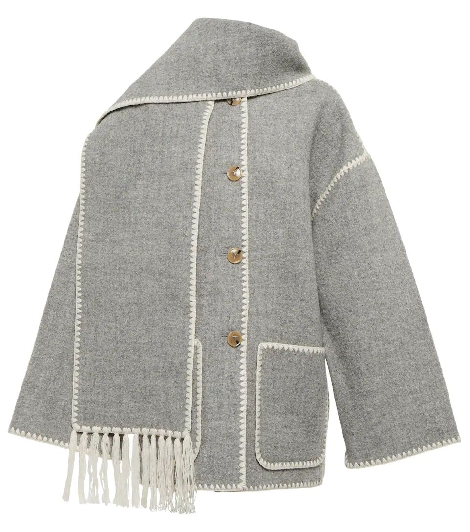 Embroidered wool-blend felt scarf jacket | Mytheresa (US/CA)