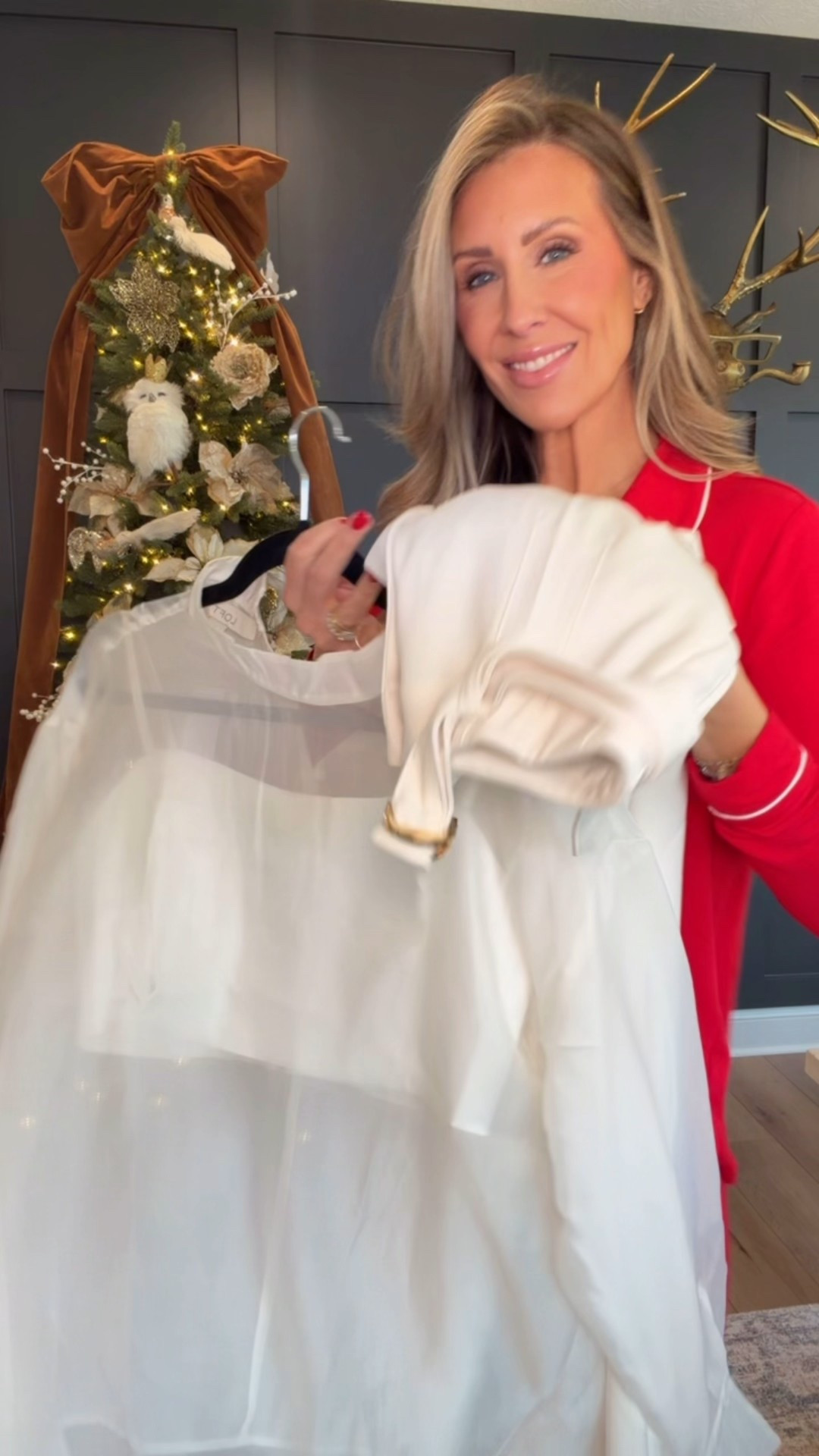 55% off PLUS an extra 15% off! /// Holiday Outfits, size 8 pants, small top and medium coat 

#LTKmomlife #LTKOver40 #LTKHoliday