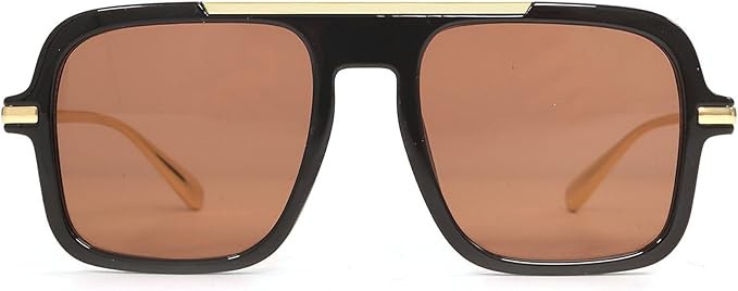 Retro Square Sunglasses for Womens Mens Vintage Oversized Pilot Sun Glasses 70s 80s 90s Shades | Amazon (US)