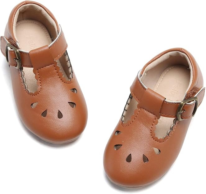 Felix & Flora Toddler Little Girl Mary Jane Dress Shoes - Ballet Flats for Easter Flower Girl Par... | Amazon (US)