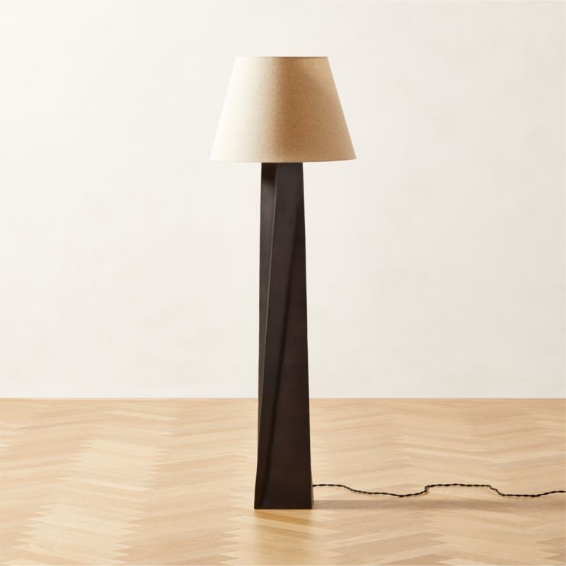 Beke Modern Bronze Modern Floor Lamp | CB2 | CB2