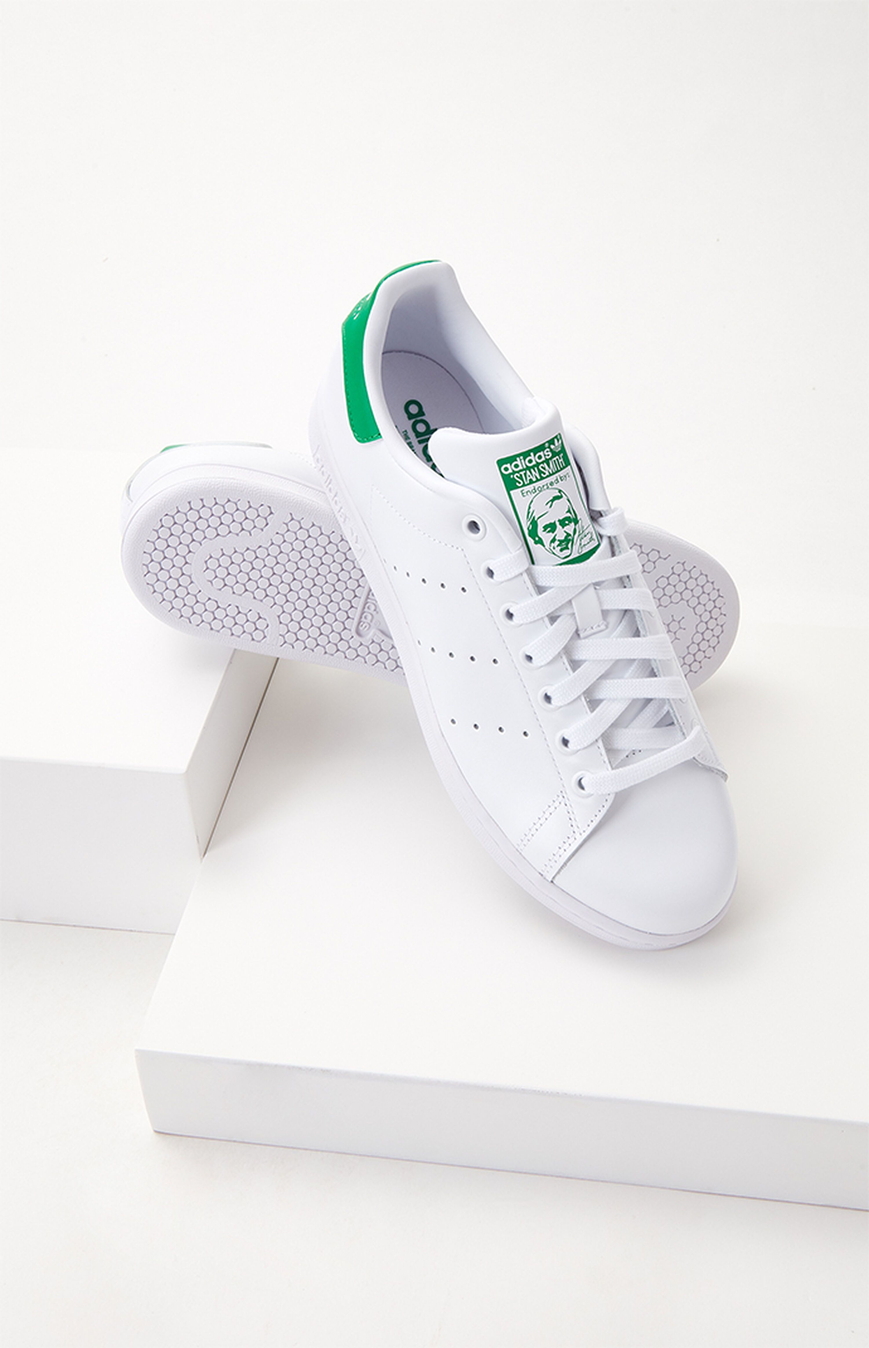 adidas White & Green Stan Smith Shoes | PacSun | PacSun | PacSun