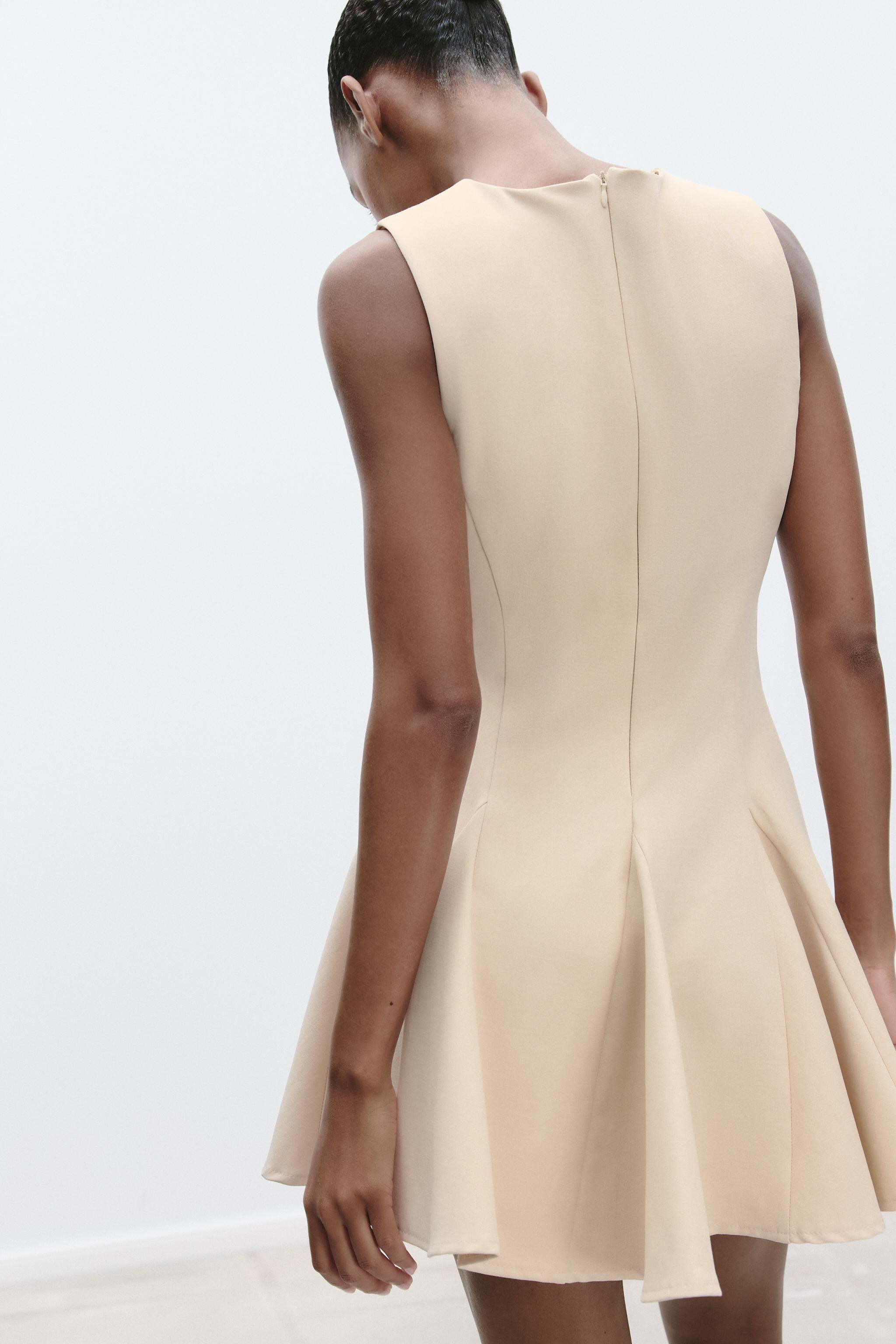 SHORT DRESS WITH BOWS AND GODET HEM | Zara UK