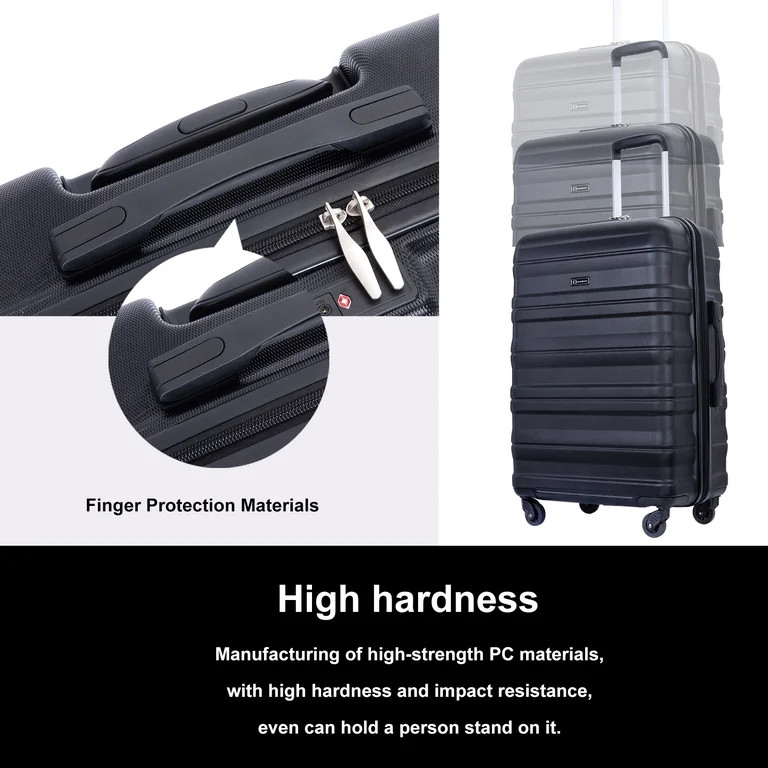 Tripcomp Hardshell Luggage Set 3-Piece Set (21/25/29) Lightweight Suitcase 4-Wheeled Travel Case ... | Walmart (US)