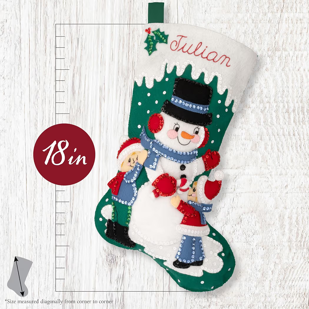 Bucilla Felt Applique 18" Stocking Making Kit, Wintertime Buddies, Perfect for DIY Arts and Craft... | Amazon (US)